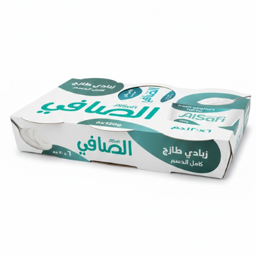 زبادي طازج كامل الدسم6 حبة*120جم الصافي
