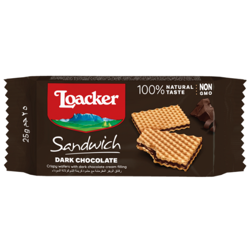 لواكر ساندوتش ويفر محشو بكريمة الشوكولاتة الداكنة 25 جم