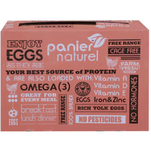 بيض بلدي طبيعي طازج صفار زادة بانيرا 6 حبة