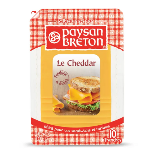 بايسان بريتون شرائح جبن شيدر أحمر 160 جم