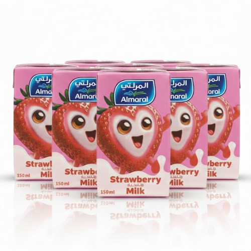 المراعي نجوم حليب بنكهة الفراولة 6*150 مل