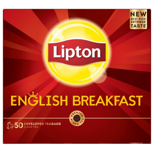 ليبتون شاي أسود الإفطار الانجليزي توليفة جديدة محسنة 50*1000جم