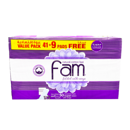 فوط نسائية فام سوبر مطوية (41+9 فوطة)