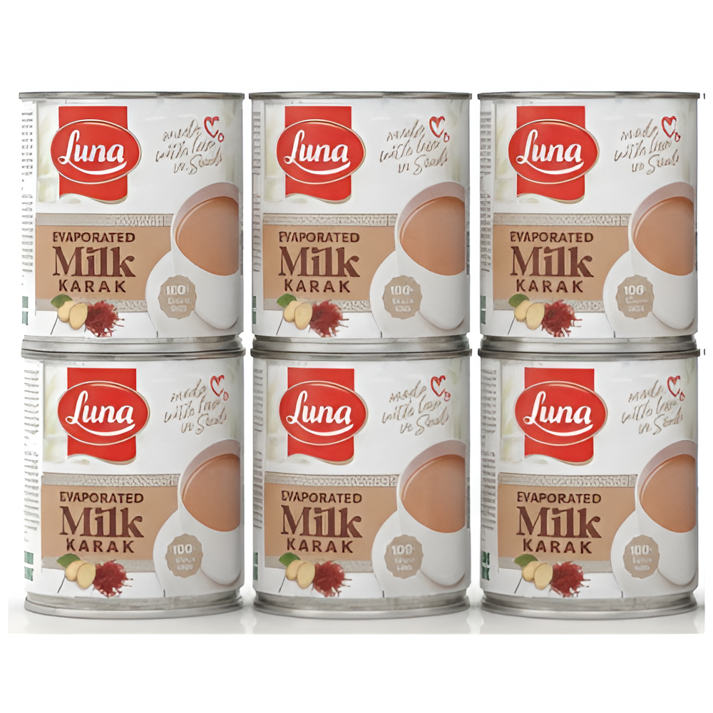 لونا حليب مبخر بنكهة الكرك 6*170 جم