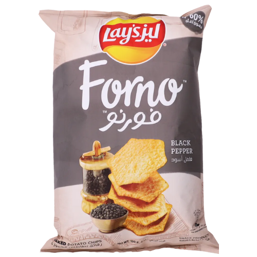 ليز فورنو رقائق بطاط مخبوز160غ فلفل اسود