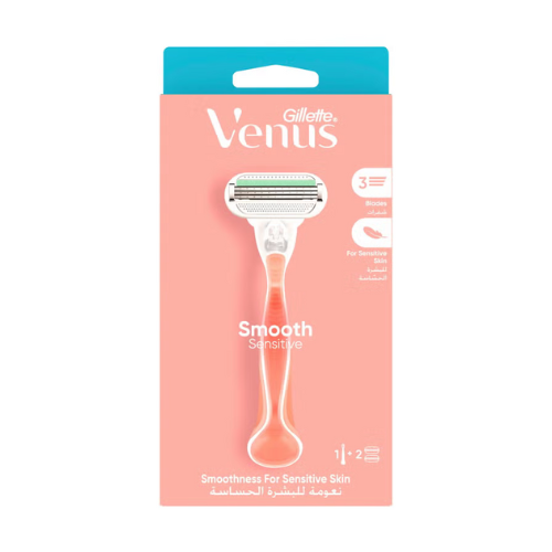 ماكينة حلاقة جيليت فينوس سموث مع 2 عبوة ثلاثية الشفرات