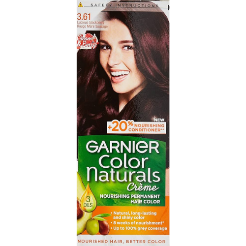 غارنييه كولور ناتشرلز، صبغة شعر مغذية رقم 3.61، توتي جذاب