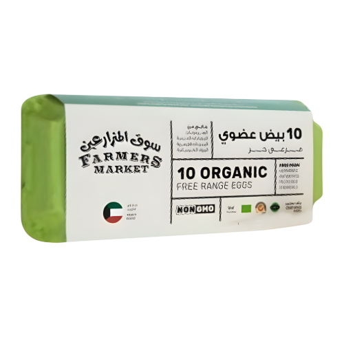 سوق المزارعين بيض بني عضوي مرعى حر 10 حبة