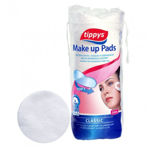 تيبيس، أقراص قطن تنظيف المكياج، 50 حبة