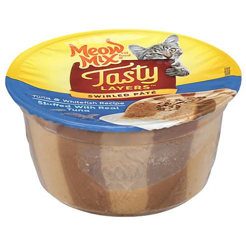 مياو مكس تيستي لايرز تونة اند وايت فيش ستافت ويز ريل تونة 78 جم