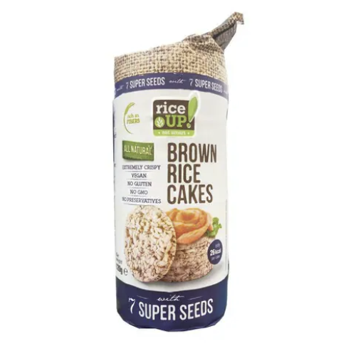 رايس أب، كعك الأرز البني العضوي بـ 7 حبوب فائقة سوبر120 جم
