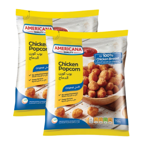ع/ 2 حبة امريكانا بوب كورن دجاج كيس 750 جم