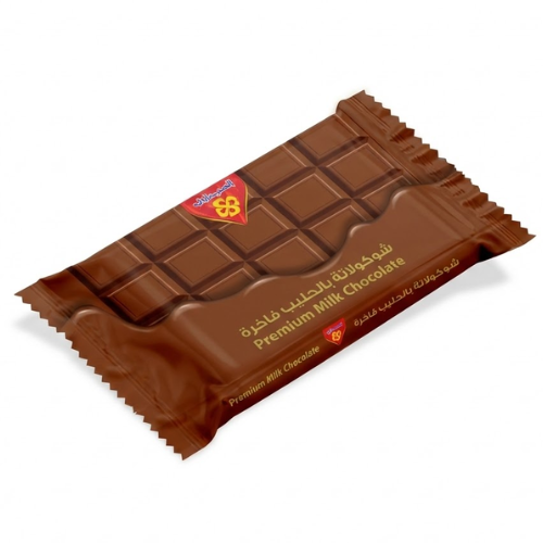 لوح شوكولاتة حليب فاخرة 500 غرام الصيداوي