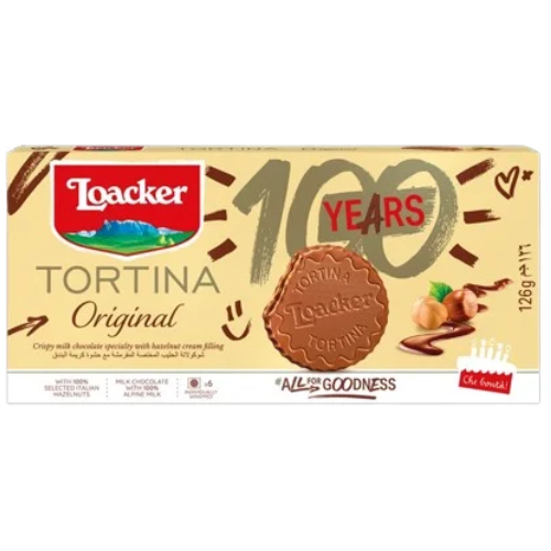 لواكر تورتينا أوريجينال شوكولاتة، 126 جرام 6 × 21 جرام