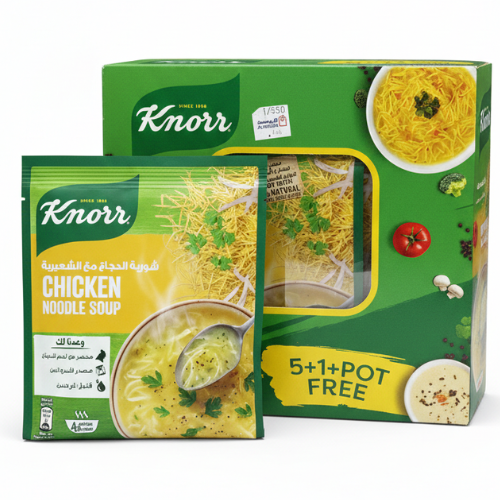 كنور شوربة دجاج شعيرية 5+1 60 جم