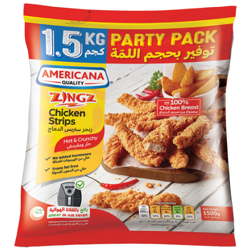 أمريكانا ستريبس دجاج زينجز حارة ومقرمشة 1.5 كجم