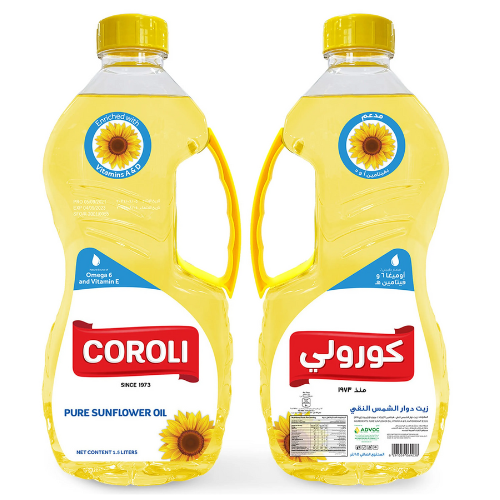 كورولي زيت دوار الشمس النقي 2 × 1.5 لتر