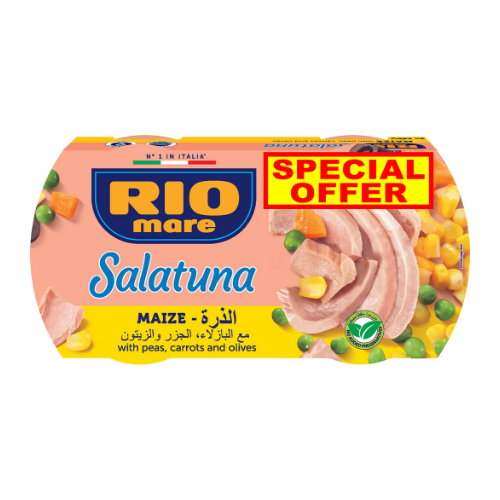 ريو ماري سالاتونا ذرة مع البازلاء والجزر والزيتون 2 × 160 جم