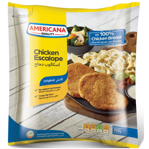 اسكالوب الدجاج من أمريكانا، 750 جم