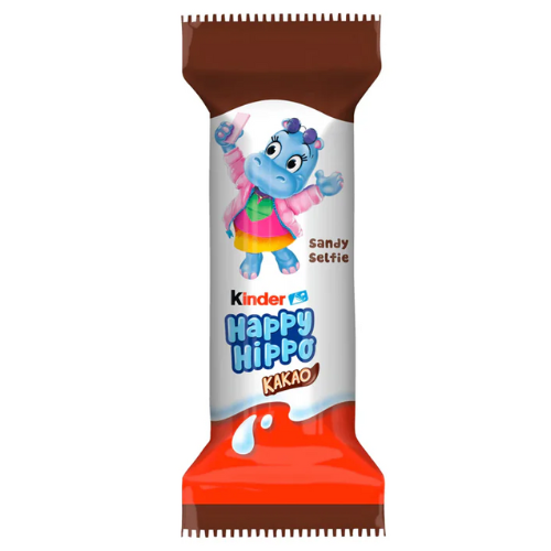 بسكويت هابي هيبو بالحليب والشوكولاتة كندر 20.7جم