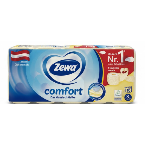 ورق تواليت زيوا كمفورت  10 رول أصفر