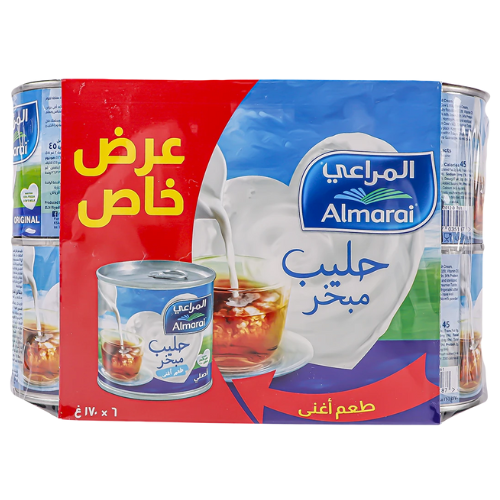 ع/6 حبة حليب شاي كامل الدسم 170 جم المراعى