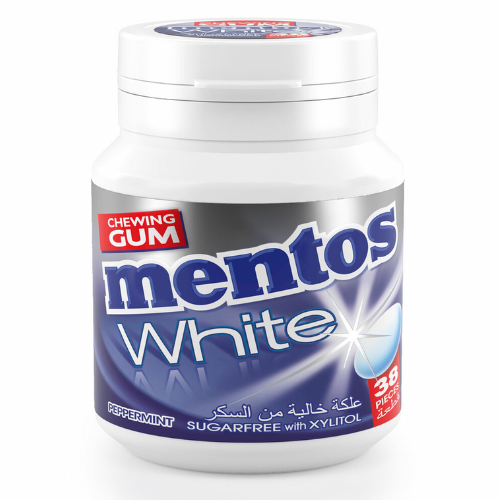 مينتوس علكة بيضاء خالية من السكر بنكهة النعناع 54 جم