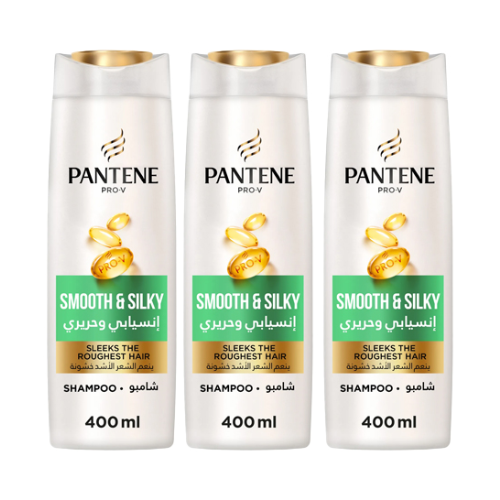 شامبو شعر انسيابي وحريري بانتين 3 × 400مل