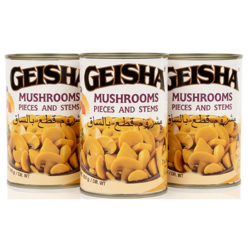 مشروم سلايس بالساق جيشا 3*400 غ