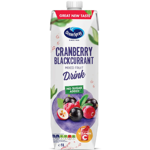 عصير توت بري وعنب اسود 1 لتر اوشن سبراي