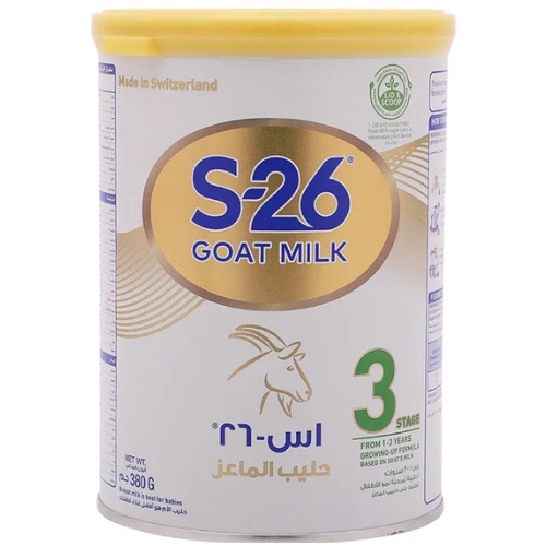 حليب ماعز إس-26 المرحلة الثالثة من 1-3 سنوات 380 غرام