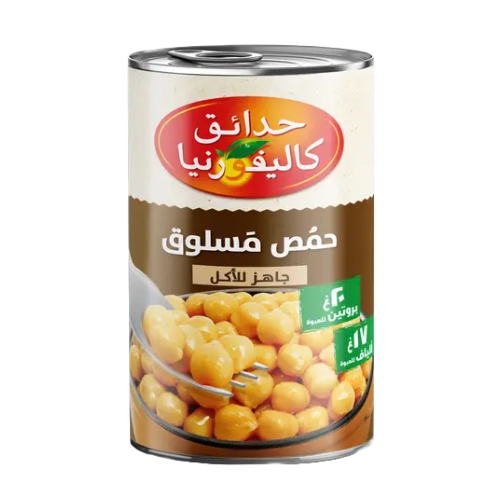 حمص مسلوق عبوة معدنية 400جم كاليفورنيا جاردن
