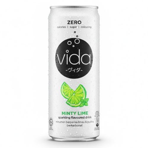 شراب ليمون نعناع غازي 325 مل Vida