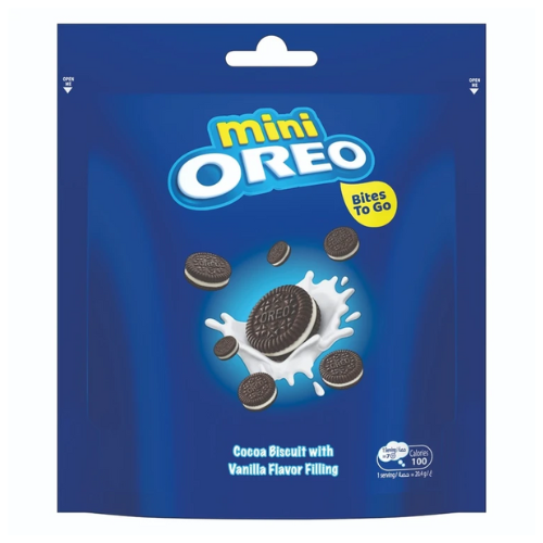 اوريو ميني بسكويت شيكولاتة بحشو الفانيليا 61.3 جم