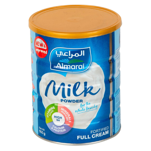 حليب مجفف مدعم كامل الدسم المراعي 900جم