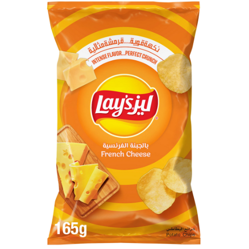 ليز رقائق بطاطس بنكهة الجبنة الفرنسية 165 جرام