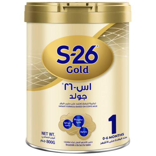نستله إس 26 جولد المرحلة 1 حليب أطفال من 0-6 أشهر 800 جم