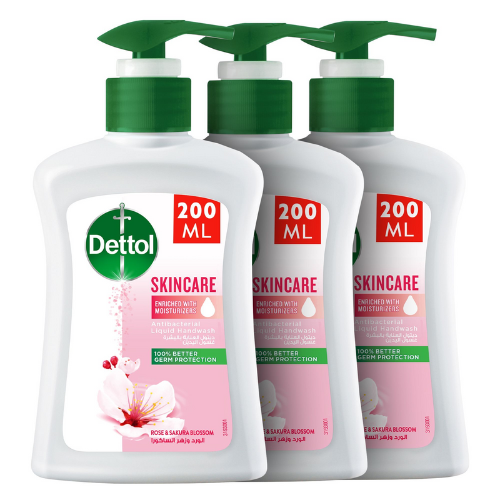 صابون ديتول سائل لليدين عناية بالبشرة 3*200 مل