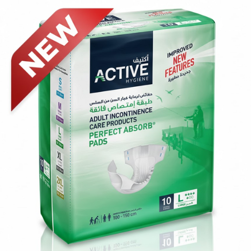 أكتيف فوط صحية فائقة الامتصاص كبيرة 10 قطع
